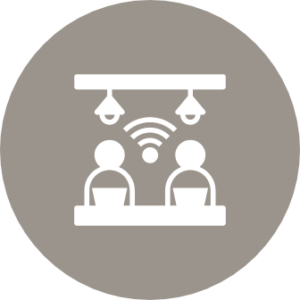 Co-working lounge space with complimentary Wi-Fi
